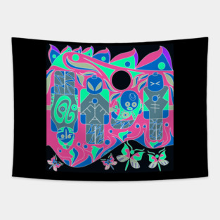 galactic soccer brick atlante boys board ecopop in mandala wallpaper 5 Tapestry