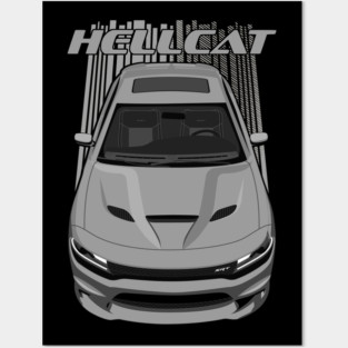 Charger Hellcat - Grey Posters and Art