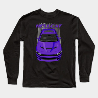 Charger Hellcat - Purple Long Sleeve T-Shirt