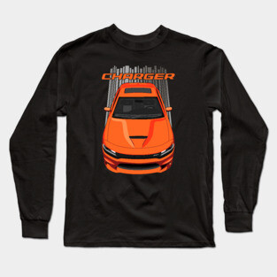 Charger - Orange Long Sleeve T-Shirt