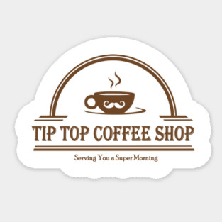 CHAP: Tip Top Coffee Shop Sticker