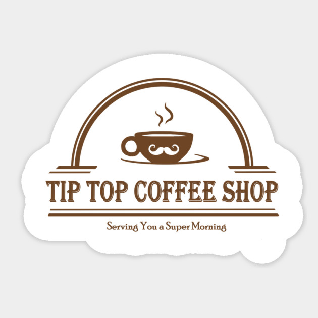 CHAP: Tip Top Coffee Shop Sticker by Rusty Quill