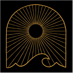 Sunshine Waves (Gold) Posters and Art