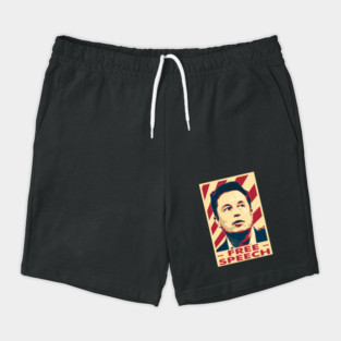 Elon Musk Free Speech Poster Shorts