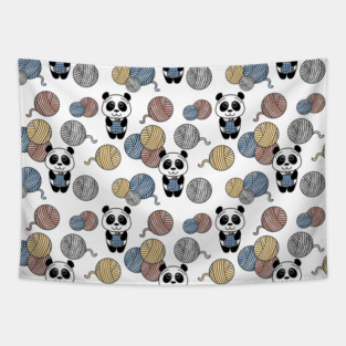 Crocheting Panda with Yarn Tapestry