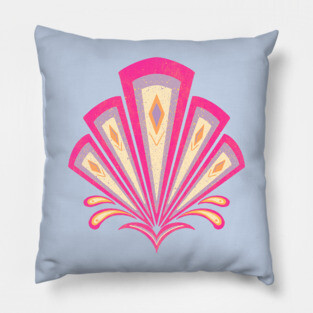 Pink Art Deco motif Pillow