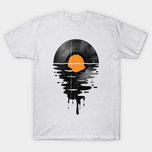 Cool Music Vinyl Record Retro Vintage Orange T-Shirt