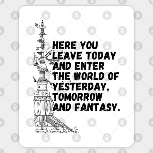 Tomorrowland Astro Orbiter Famous Quote Orlando Florida Sticker by Joaddo