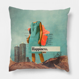 Happiness Here Pillow