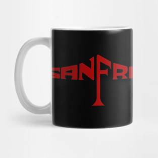San Francisco Bridge 49ers Red Mug