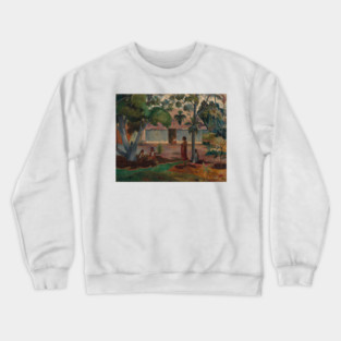 The Large Tree by Paul Gauguin Crewneck Sweatshirt