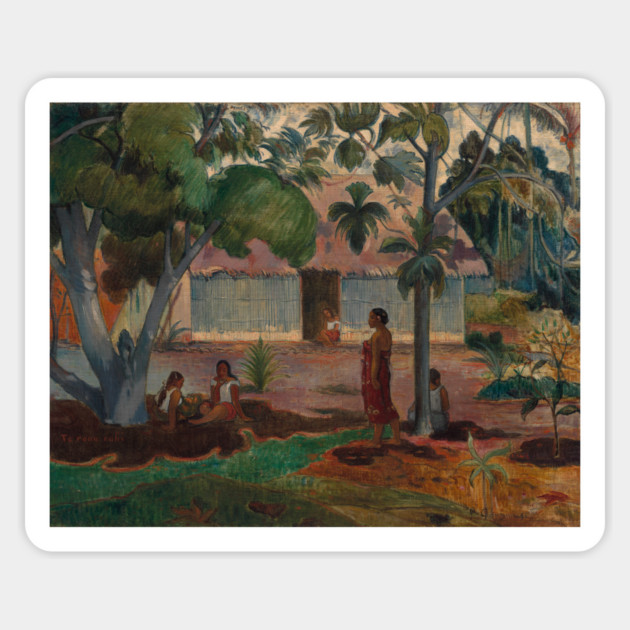 The Large Tree by Paul Gauguin Sticker by Classic Art Stall
