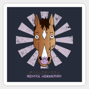 BoJack Horseman Retro Japanese Sticker