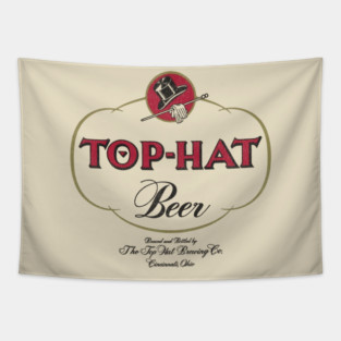 Top Hat Beer Retro Defunct Breweriana Tapestry