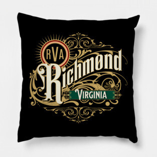 Richmond VA Virginia Capital RVA Pride Vintage Style Design Pillow