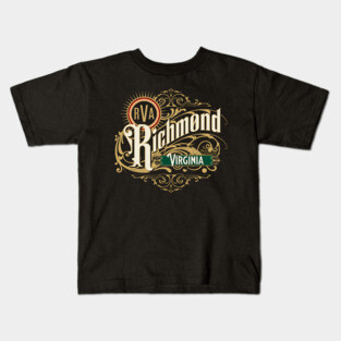 Richmond VA Virginia Capital RVA Pride Vintage Style Design Kids T-Shirt