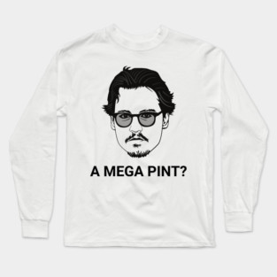 a mega pint meme justice for johnny Long Sleeve T-Shirt