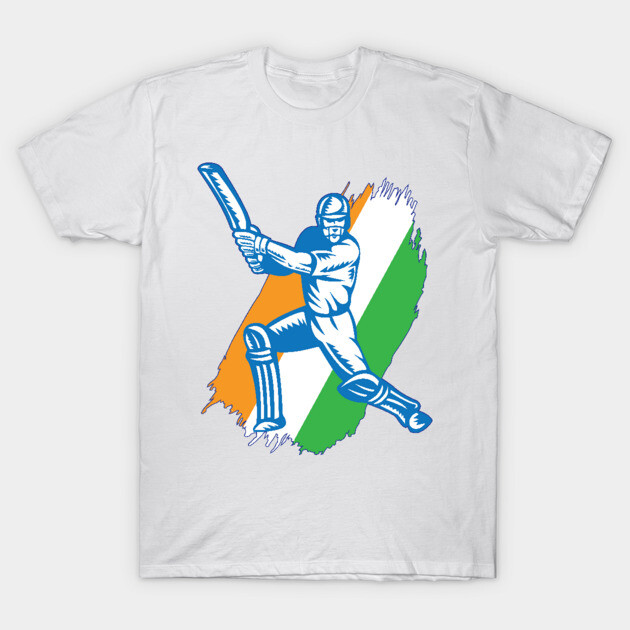 India Indian Cricket Player Batsman Design India T-Shirt