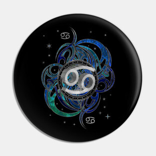Cancer Zodiac Sign Water element Pin