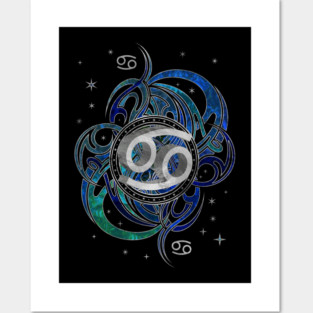 Cancer Zodiac Sign Water element Posters and Art
