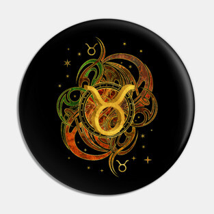 Taurus Zodiac Sign Earth element Pin