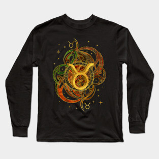 Taurus Zodiac Sign Earth element Long Sleeve T-Shirt
