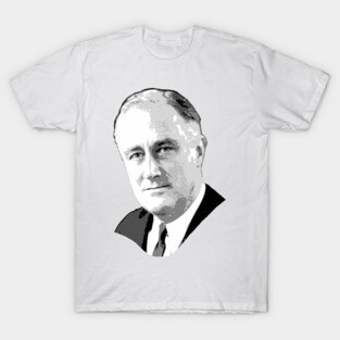 Franklin D. Roosevelt Grayscale Pop Art T-Shirt