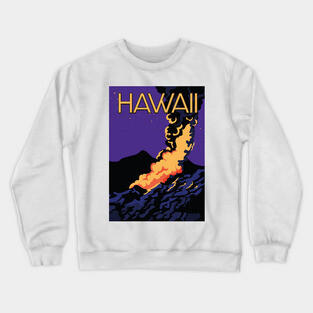 Hawaii vintage travel poster Crewneck Sweatshirt