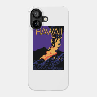 Hawaii vintage travel poster Phone Case