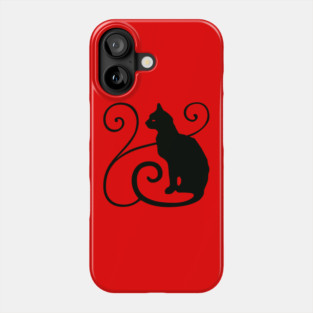 Black Cat - Witch Black Magic Cat Gothic Cat Design Phone Case