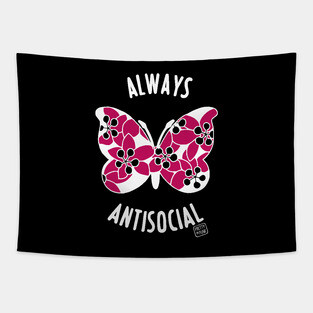 Always Antisocial Butterfly Tapestry