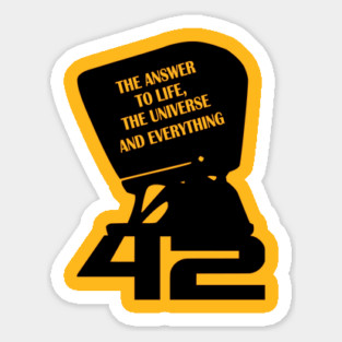 Deep Thought - Hitchhikers Guide to the Galaxy Sticker