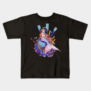 The mermaid and the skull Kids T-Shirt