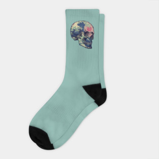 Skull and the Great Wave Socks