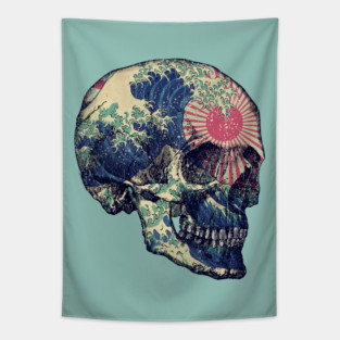 Skull and the Great Wave Tapestry