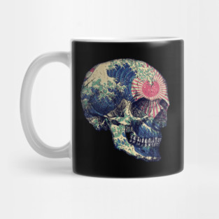 Skull and the Great Wave Mug