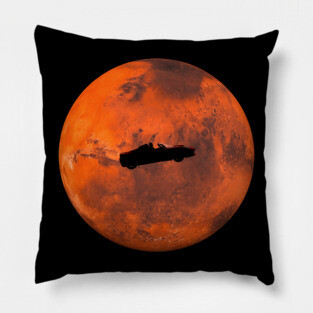 Tesla Roadster in Space Pillow