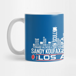 Los Angeles Baseball Team All Time Legends, Los Angeles City Skyline Mug