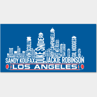 Los Angeles Baseball Team All Time Legends, Los Angeles City Skyline Posters and Art