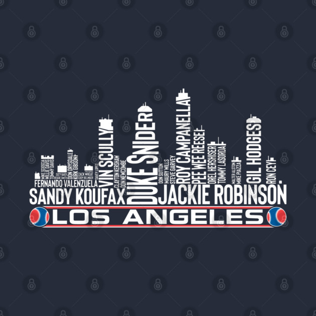 Los Angeles Baseball Team All Time Legends, Los Angeles City Skyline by Legend Skyline