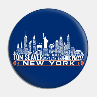 New York Baseball Team All Time Legends, New York City Skyline Pin
