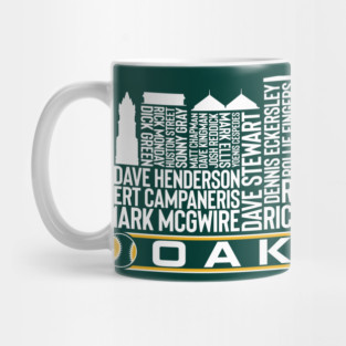 Oakland Baseball Team All Time Legends, Oakland City Skyline Mug