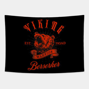 Viking Berserker Norse Warrior Tapestry
