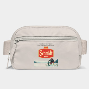 Schmidt Beer Retro Defunct Ice Fishing Nature Scene Bag
