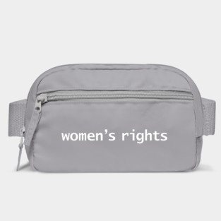 Womens Rights Minimal Typography White Text Bag