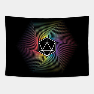 Retro Dungeons & Dragons d20 Tapestry