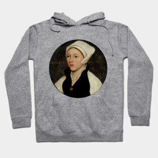 Portrait of a Young Woman with a White Coif Hoodie