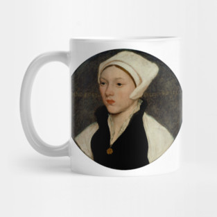 Portrait of a Young Woman with a White Coif Mug