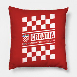 Croatia National Team Checkered Home Jersey Style Pillow