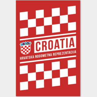 Croatia National Team Checkered Home Jersey Style Posters and Art
